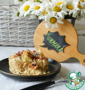 Тёплый рисовый салат с цветной капустой