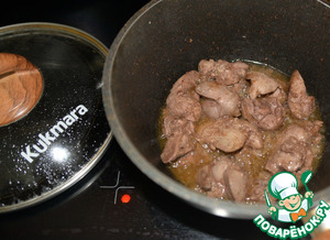 Тёплый салат из куриной печени