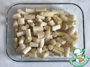 Тёплый салат из спаржи