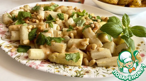 Тёплый салат из спаржи