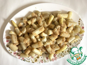 Тёплый салат из спаржи