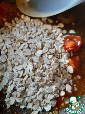 Томатная овсянка с яйцом-пашот