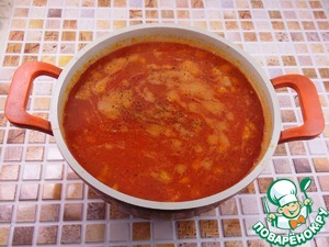 Томатный суп с тунцом и нутом