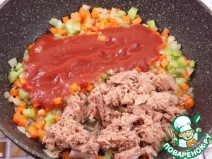 Томатный суп с тунцом и нутом