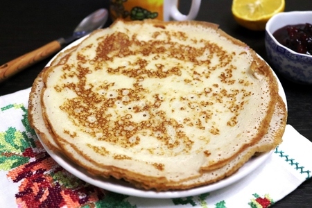 Тонкие блинчики на дрожжах #пушкинкулинар Тонкие блинчики на дрожжах #пушкинкулинар