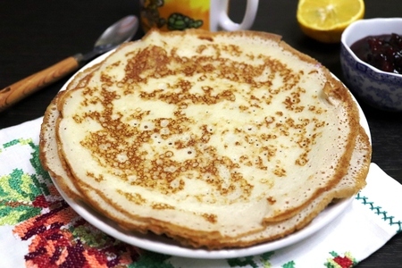 Тонкие блинчики на дрожжах #пушкинкулинар Тонкие блинчики на дрожжах #пушкинкулинар