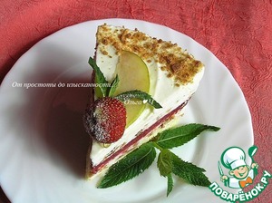 Торт-мороженое с безе и малиной Торт-мороженое с безе и малиной