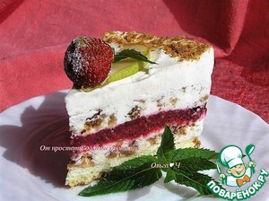 Торт-мороженое с безе и малиной Торт-мороженое с безе и малиной