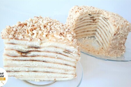 Торт на сгущенном молоке на сковороде Торт на сгущенном молоке на сковороде