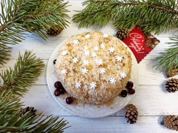 Торт "наполеон" из слоёного теста