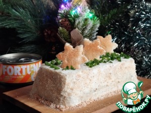 Торт-сэндвич с тунцом Торт-сэндвич с тунцом