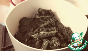 Треска с имбирной зеленью, морковью, рисом