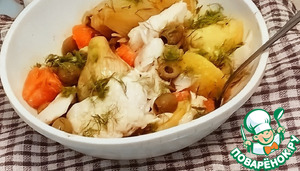 Треска с клементинами, картофелем и фенхелем