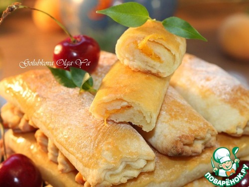 Трубочки с абрикосовой начинкой Трубочки с абрикосовой начинкой