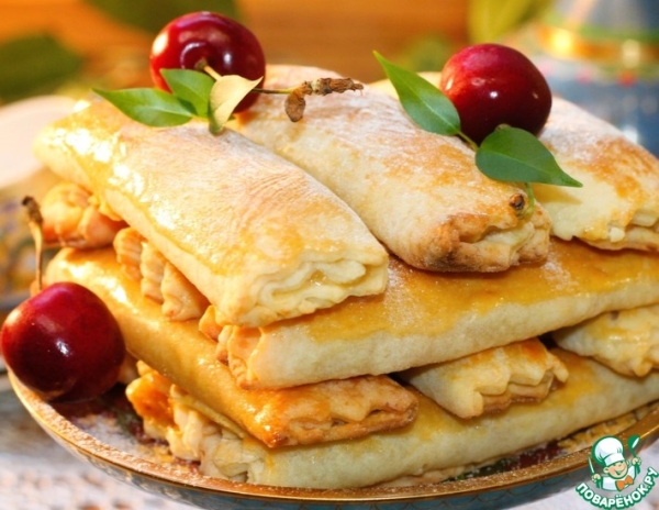 Трубочки с абрикосовой начинкой Трубочки с абрикосовой начинкой