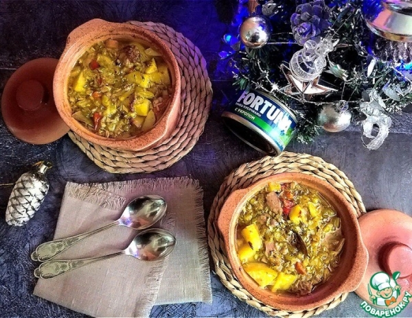 Тунец с укропом в горшочке Тунец с укропом в горшочке