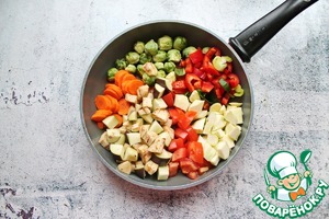 Тушеные овощи с фрикадельками Тушеные овощи с фрикадельками