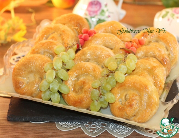 Творожное печенье с виноградом кишмиш