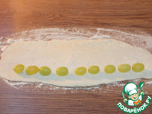 Творожное печенье с виноградом кишмиш