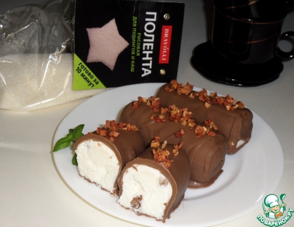 Творожный десерт с полентой и изюмом Творожный десерт с полентой и изюмом