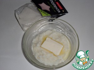 Творожный десерт с полентой и изюмом Творожный десерт с полентой и изюмом