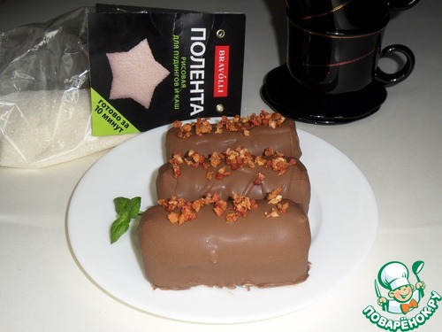 Творожный десерт с полентой и изюмом Творожный десерт с полентой и изюмом