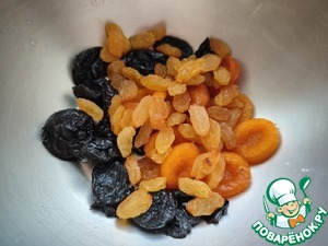 Творожный десерт с сухофруктами