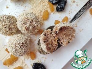 Творожный десерт с сухофруктами