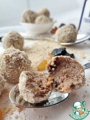 Творожный десерт с сухофруктами