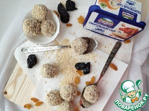 Творожный десерт с сухофруктами