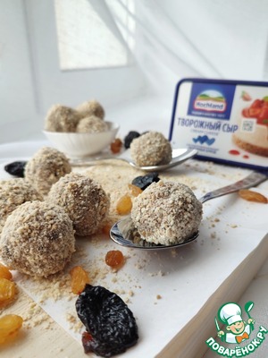 Творожный десерт с сухофруктами