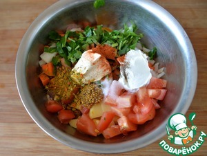 Тыква, фаршированная овощным рагу с индейкой