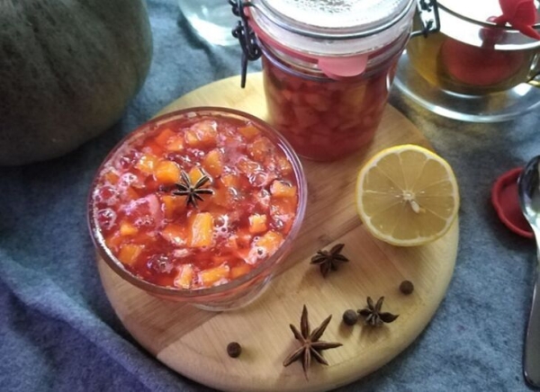 Тыквенно-клюквенный джем. Тыквенно-клюквенный джем.