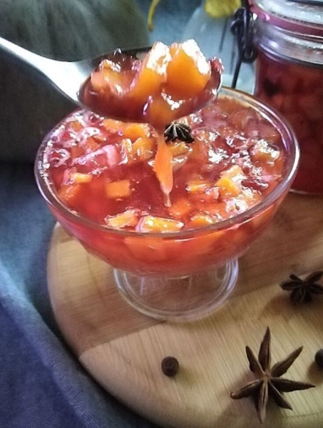 Тыквенно-клюквенный джем. Тыквенно-клюквенный джем.