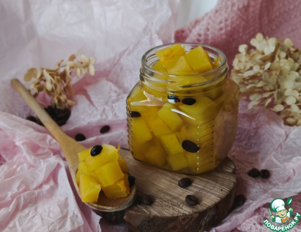 Тыквенное варенье с зернами кофе