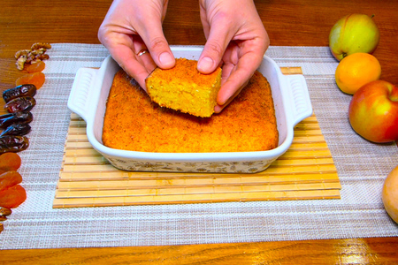 Тыквенный манник с творогом Тыквенный манник с творогом