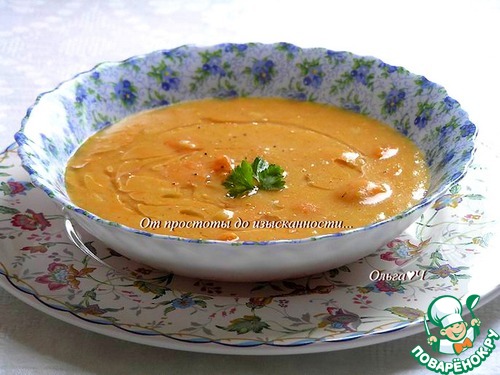 Тыквенный суп с апельсиновым соком Тыквенный суп с апельсиновым соком