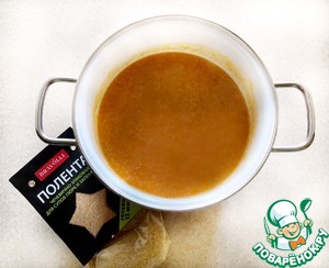 Тыквенный суп с чечевично-злаковой полентой