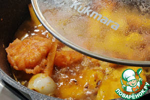 Тыквенный суп с морковными клёцками