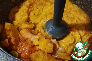 Тыквенный суп с морковными клёцками
