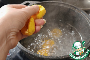 Тыквенный суп с морковными клёцками