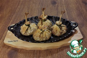 Утиные голени на косточке в мешочках