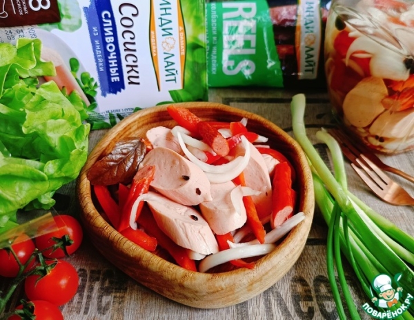 Утопенцы или маринованные сосиски с овощами Утопенцы или маринованные сосиски с овощами