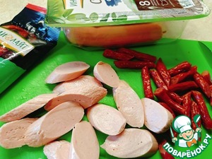 Утопенцы или маринованные сосиски с овощами Утопенцы или маринованные сосиски с овощами