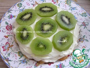 Вафельный торт с маскарпоне и киви Вафельный торт с маскарпоне и киви