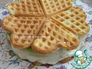 Вафельный торт с маскарпоне и киви Вафельный торт с маскарпоне и киви