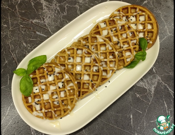 Вафли на цельнозерновой муке с яблоком