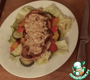 Валлийский рарэбит с луковым мармеладом