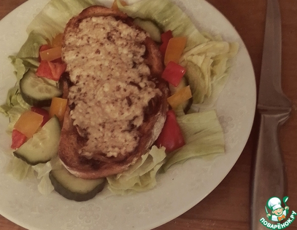 Валлийский рарэбит с луковым мармеладом