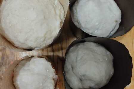 Ванильно-мятный кулич с желатиновой глазурью